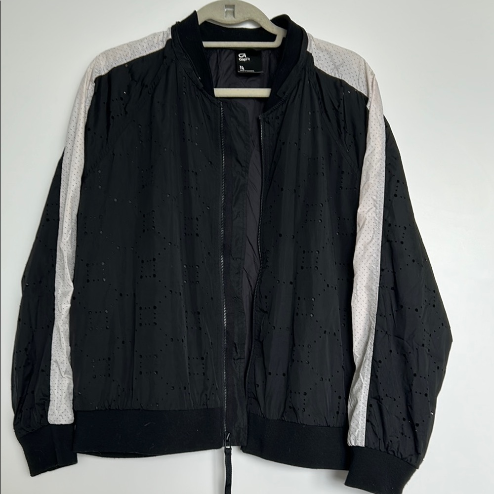 GAP Black and Gray Bomber Jacket